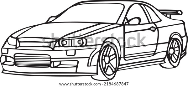 Car Vector Clip Art,\
Black and White