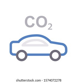 car vector color line icon 