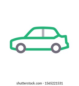 car vector colour line icon 