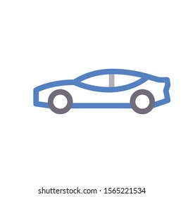 car vector colour line icon 