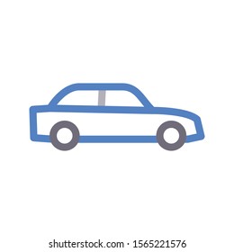 car vector colour line icon 