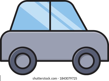 car vector colour line icon  