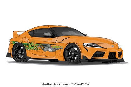 car vector decal modify template