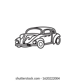 car vector design simple line icon