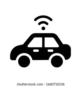 car vector glyph color icon 