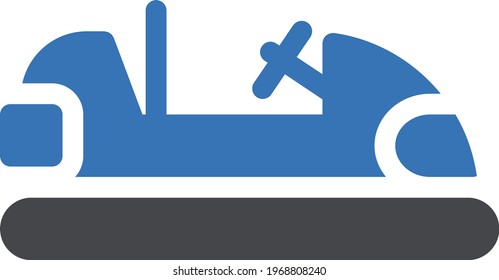 icono de color de glifo vector de coche