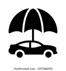 car vector glyph flat icon 