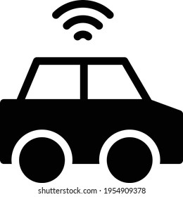 car vector glyph flat icon