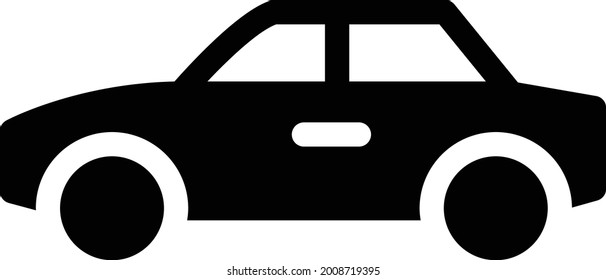 car vector glyph flat icon