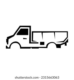 car vector, hand drawn a truck isolated on white background