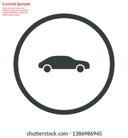 car vector icon 10 eps , Lorem ipsum Flat design
