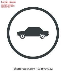 car vector icon 10 eps , Lorem ipsum Flat design