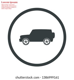 car vector icon 10 eps , Lorem ipsum Flat design