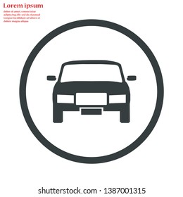 car vector icon 10 eps , Lorem ipsum Flat design