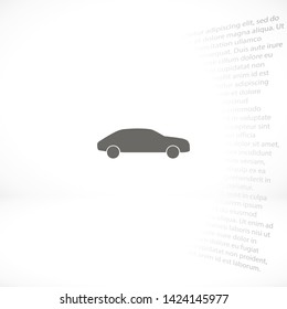 car vector icon 10 eps , Lorem ipsum Flat design