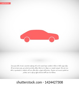 car vector icon 10 eps , Lorem ipsum Flat design