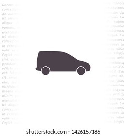 car vector icon 10 eps , Lorem ipsum Flat design