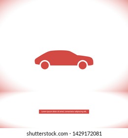 car vector icon 10 eps , Lorem ipsum Flat design