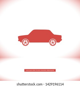car vector icon 10 eps , Lorem ipsum Flat design