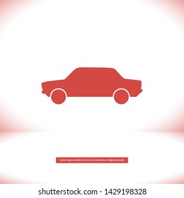 car vector icon 10 eps , Lorem ipsum Flat design