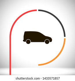 car vector icon 10 eps , Lorem ipsum Flat design