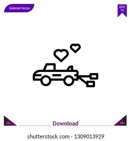 Car vector icon. Best modern, simple, isolated, flat icon for website design or mobile applications, UI / UX design vector format.