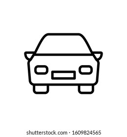 Car vector icon in black color