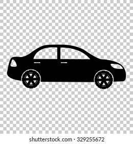 car vector icon - black illustration
