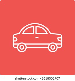 Ícone do vetor de carro. Pode ser usado para impressão, aplicativos móveis e da Web.