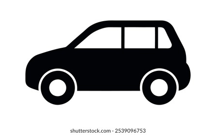 Diseño del icono del Vector de coche con un fondo blanco