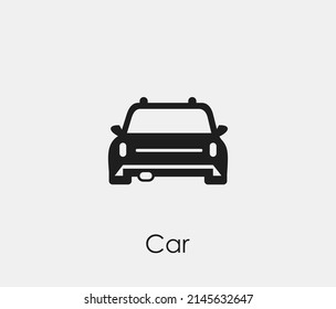 Car vector icon. Editable stroke. Symbol in Line Art Style for Design, Presentation, Website or Apps Elements, Logo. Pixel vector graphics - Vector