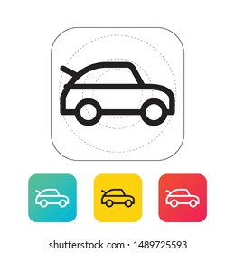 Car vector Icon flat style Automobile symbol for your web design, logo, UI. illustration