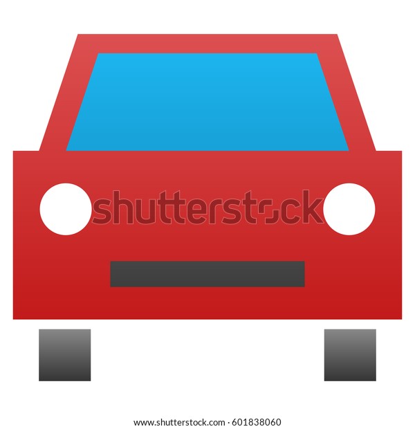Car vector icon. Flat symbol with gradient.\
Pictogram is isolated on a white background. Designed for web and\
software interfaces.