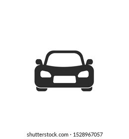 Car vector icon front view. Transport sign. Simple car icon vector illustration isolated on white background