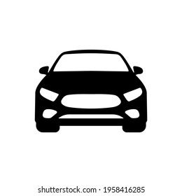 Car vector icon. Car front view symbol isolated Vector illustration EPS 10
