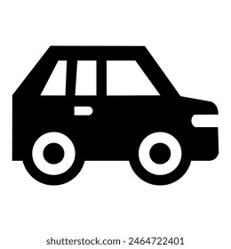 car vector Icon, vector car illustration in silhouette style for logo design