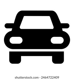 car vector Icon, vector car illustration in silhouette style for logo design
