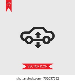 Car vector icon, illustration symbol
