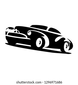 car vector icon, isolated with background, editable design 