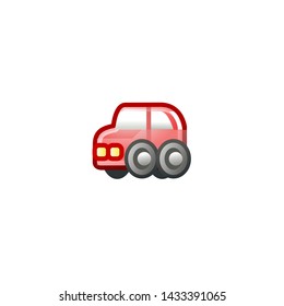 Car Vector Icon. Isolated Car Emoji, Emoticon, Illustration
