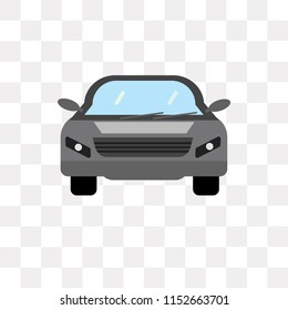 Car vector icon isolated on transparent background, Car logo concept
