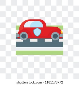 Car vector icon isolated on transparent background, Car logo concept