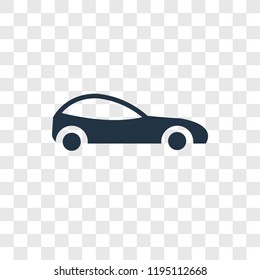 Car vector icon isolated on transparent background, Car transparency logo concept