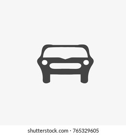 Car vector icon isolated on trendy light grey background