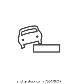 Car vector icon isolated on white background