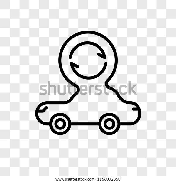 Car vector icon isolated on transparent\
background, Car logo\
concept