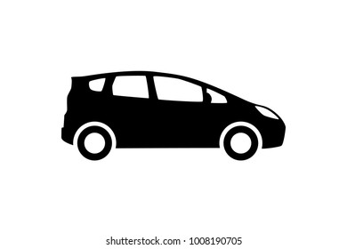 Car vector icon. Isolated simple front car logo illustration. Sign