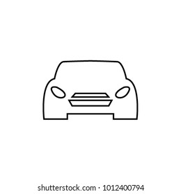 Car vector icon. Isolated simple front car logo illustration. Sign