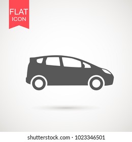 Car vector icon. Isolated simple front car logo illustration. Sign