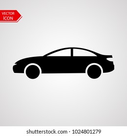 Car vector icon. Isolated simple front car logo illustration. Sign